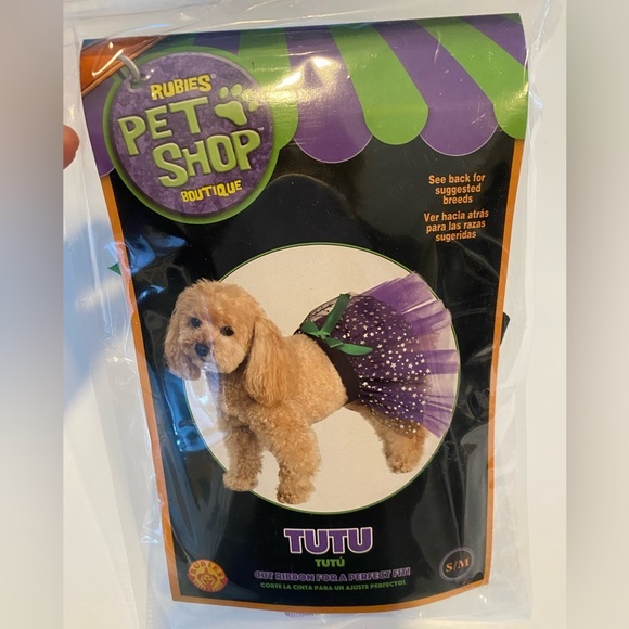 RUBIES PET SHOP BOUTIQUE DOG COSTUME PURPLE TUTU SIZE SMALL/MEDIUM - Picture 1 of 4